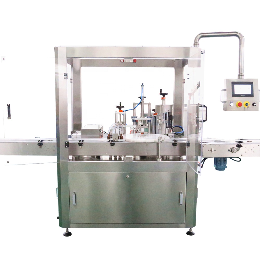 Nail polish essential oil and other small plastic glass bottle filling capping labeling machine