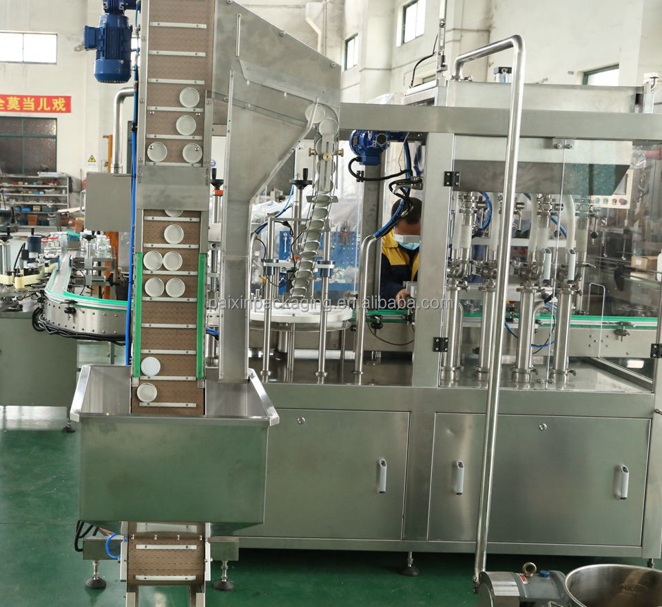 Milk Water Sauce Beverage Filling Machine Stainless Steel 304 Piston Filling Machine For Small Bottles