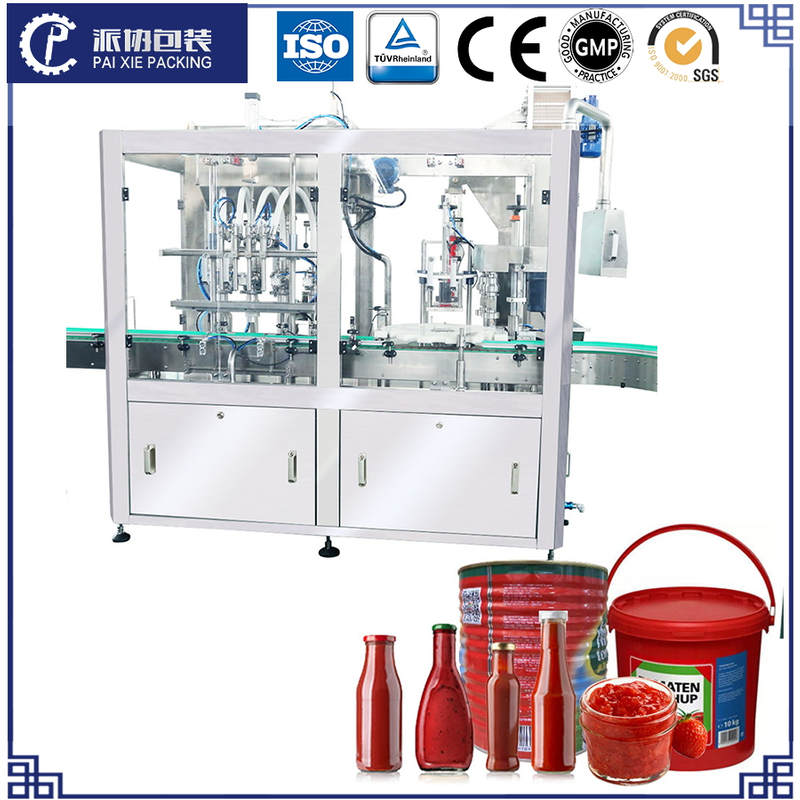 Milk Water Sauce Beverage Filling Machine Stainless Steel 304 Piston Filling Machine For Small Bottles