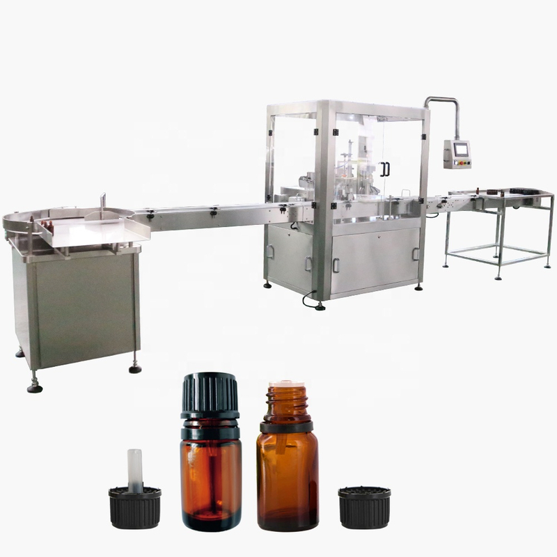 Automatic filling capping and labeling machine for small plastic glass bottle nail polish essential oil